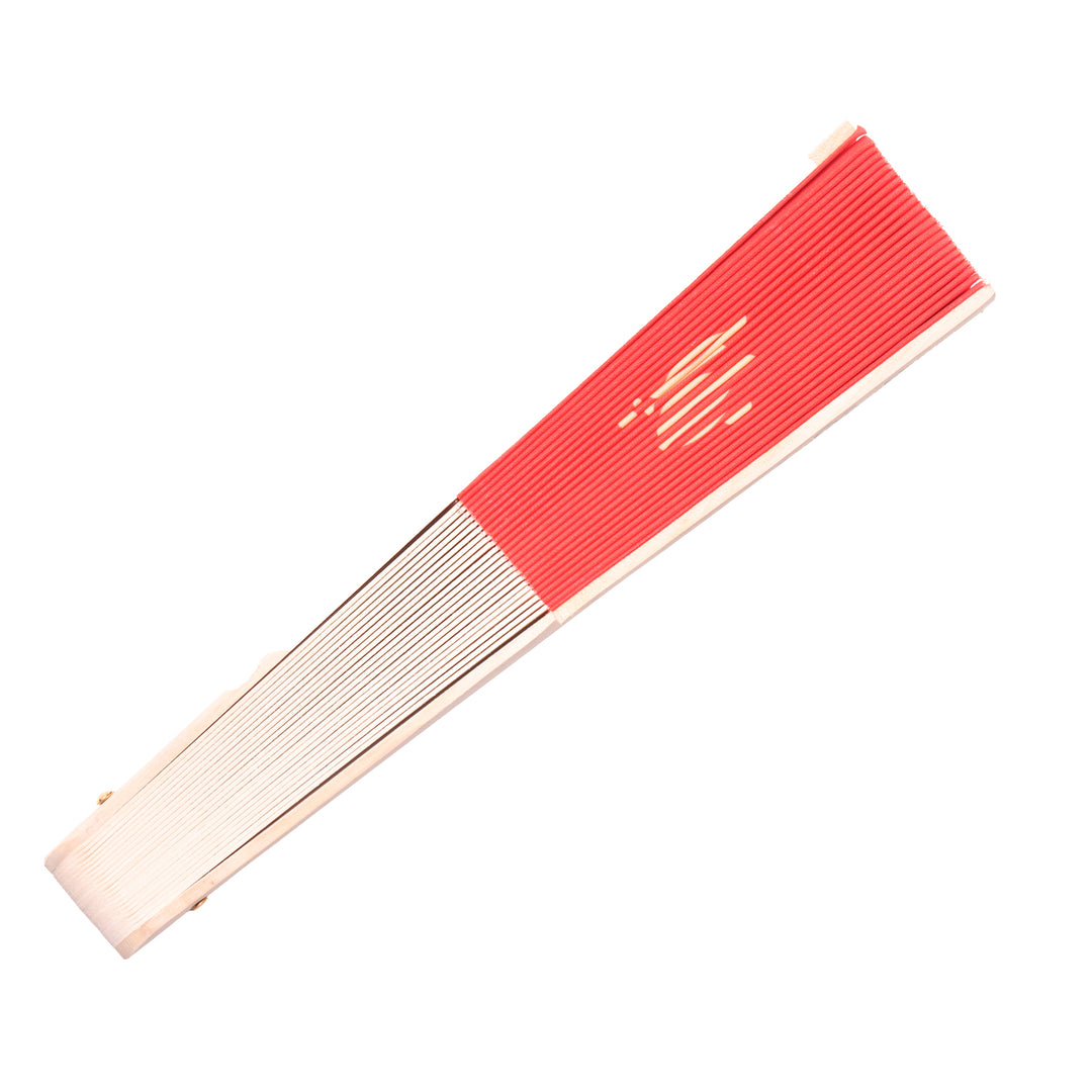 side view of que calor hand fan