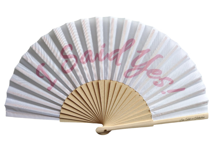 I Said Yes Wedding Hand Fan