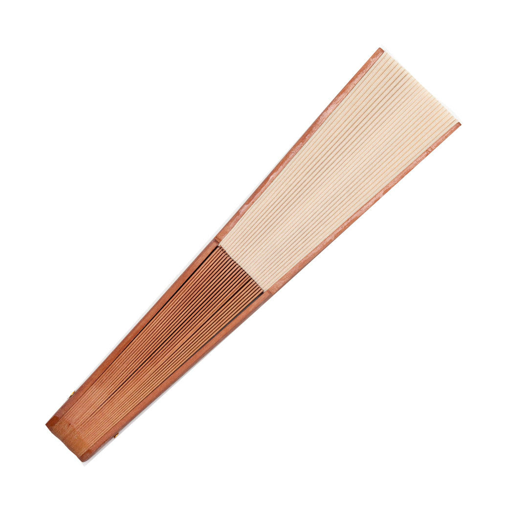 side view of ivory fan