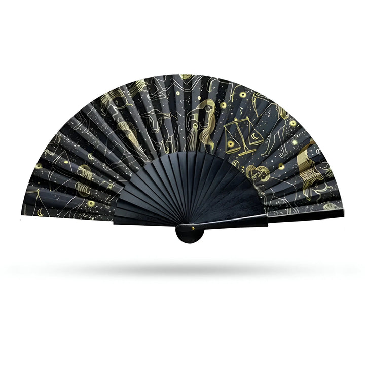 Zodiac Hand Folding Fan