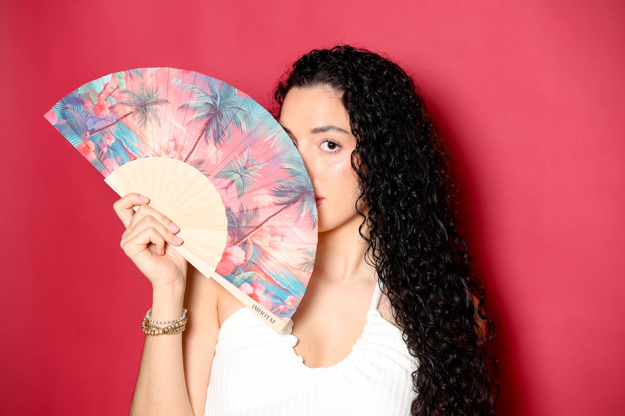 Island Sunset Hand Fan