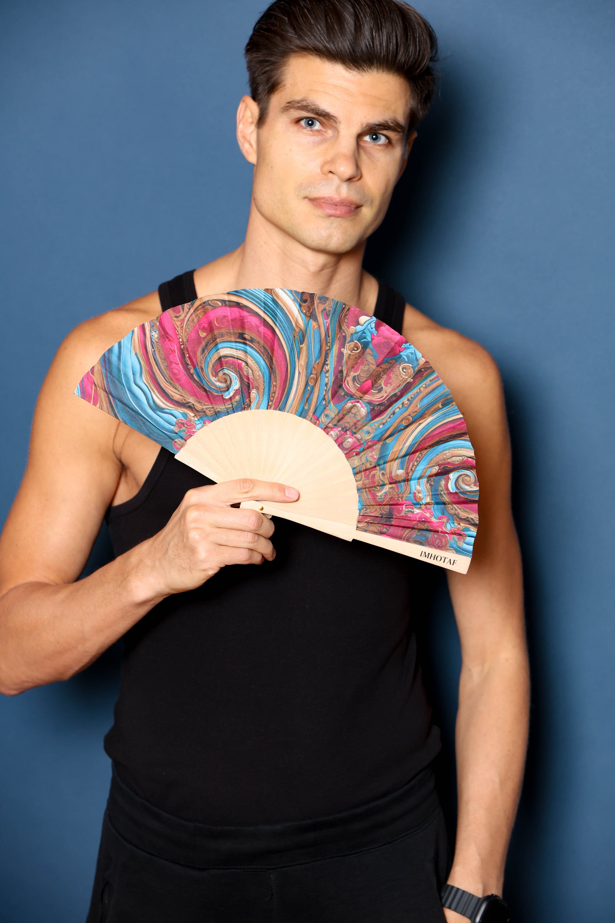 Baroque Swirl Hand Fan