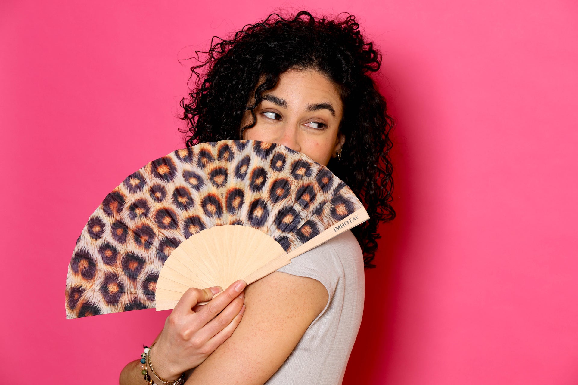 Luxury Leopard Print Hand Fan