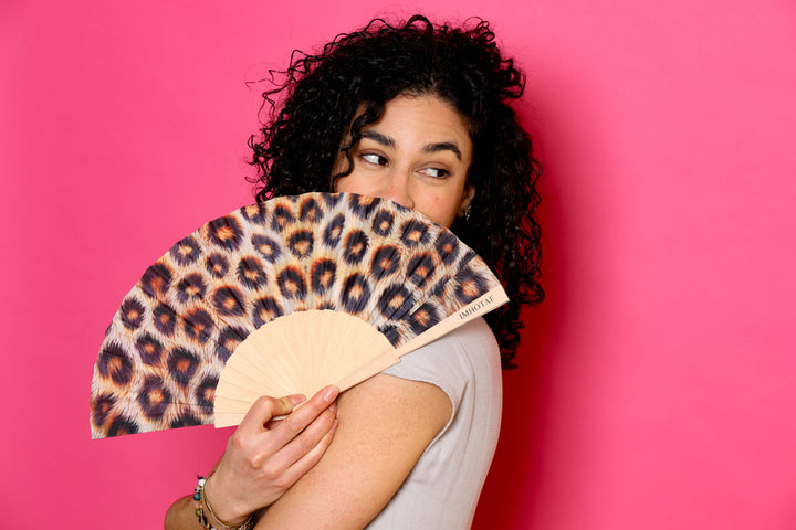 Luxury Leopard Print Hand Fan