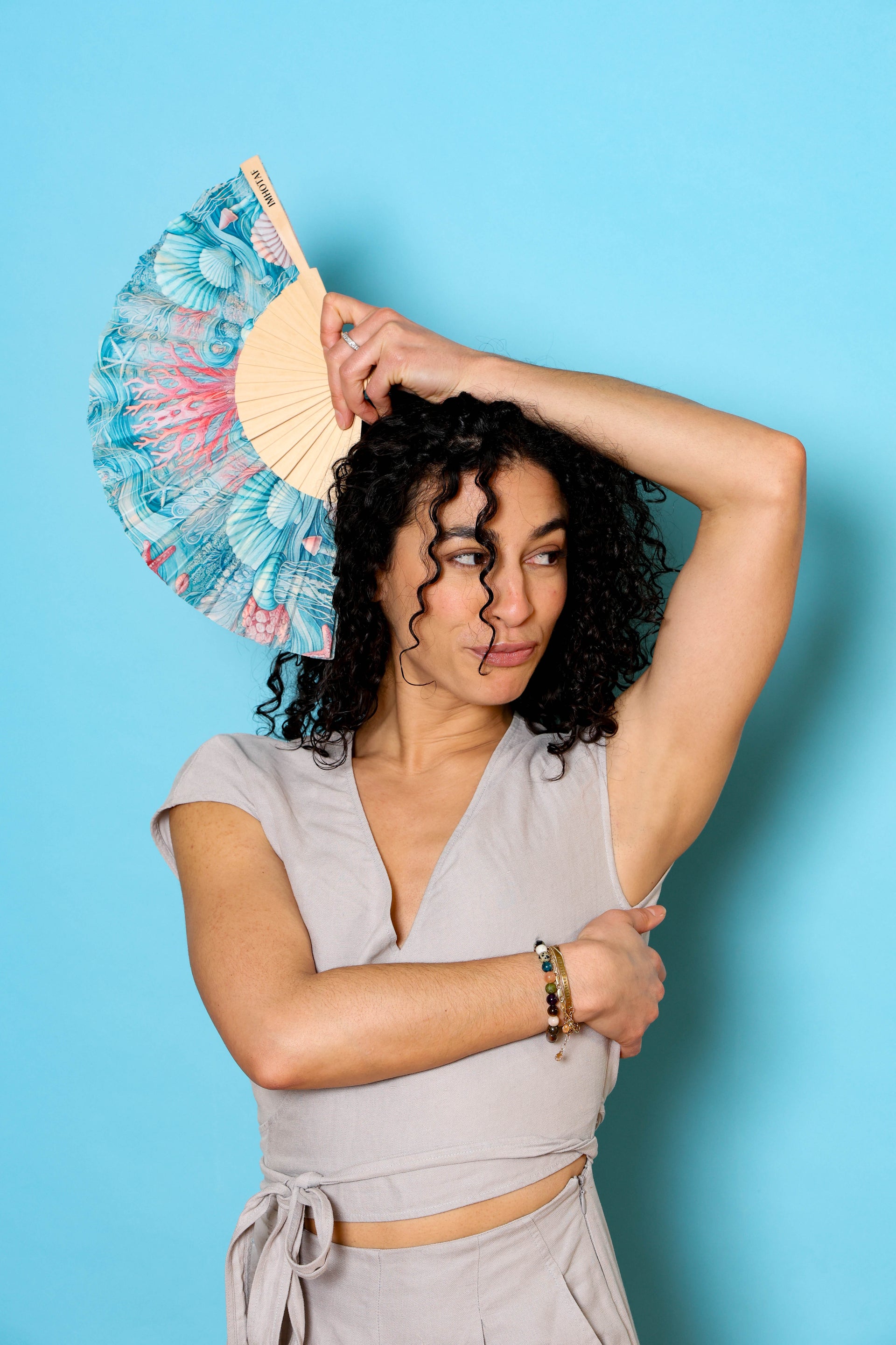 Coral Reef Hand Fan