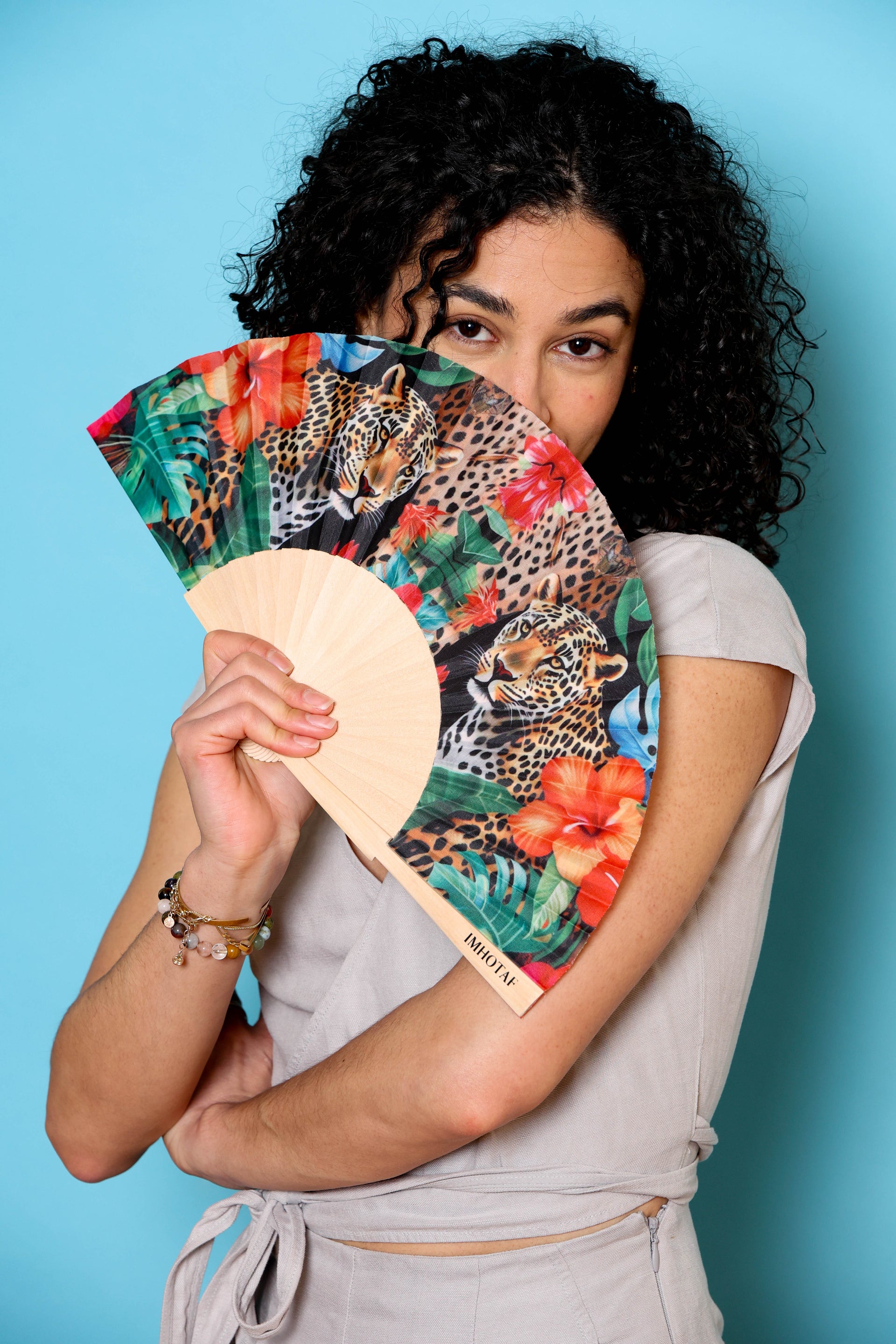 Rainforest Royalty Hand Fan