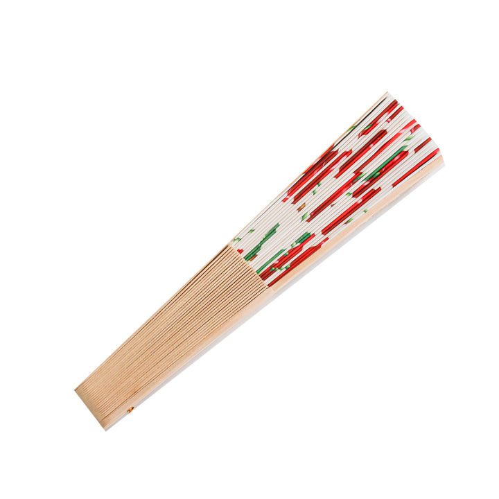 White Cherries Hand Fan - Fold