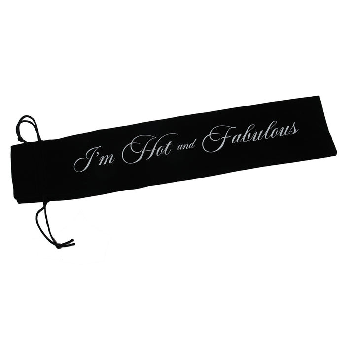 Black Sparkle XL Hand Fan