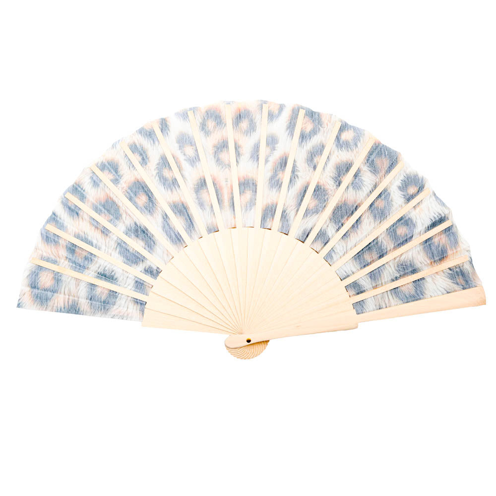 Luxury Leopard Print Hand Fan