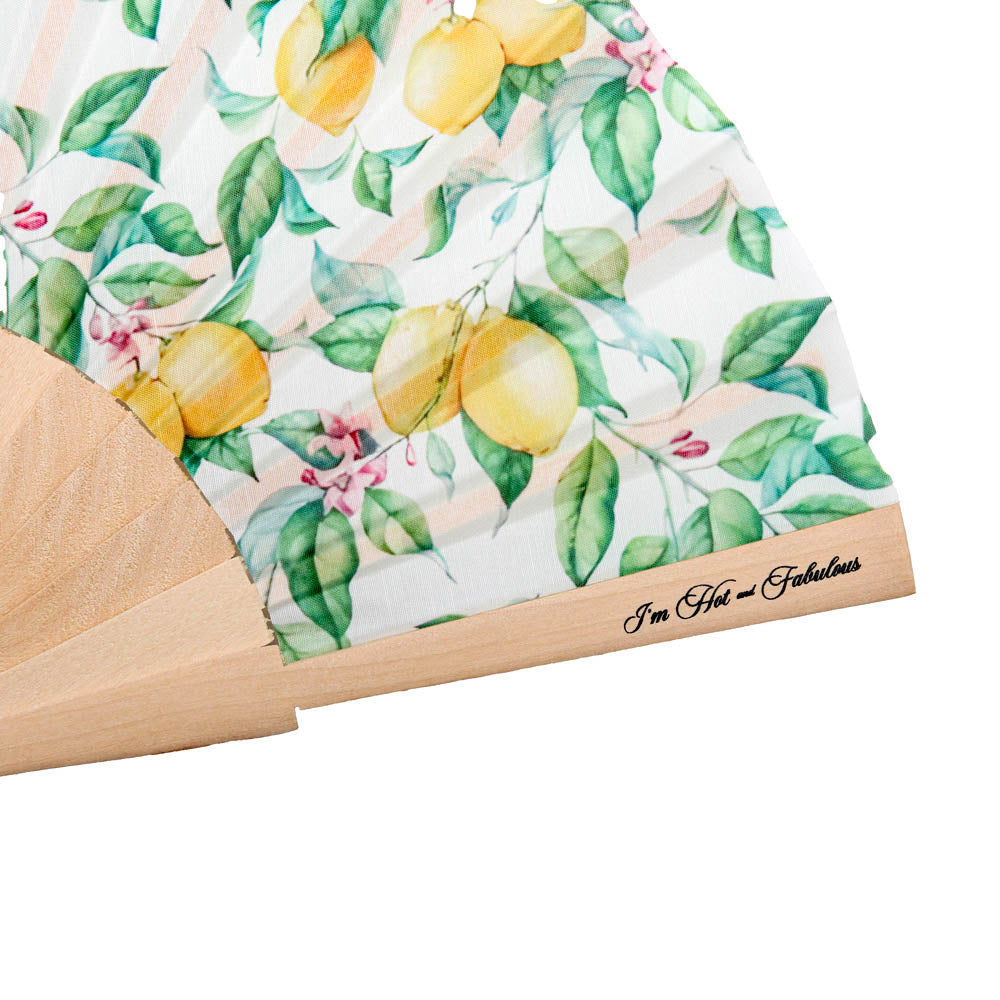 Lemon Hand Fan