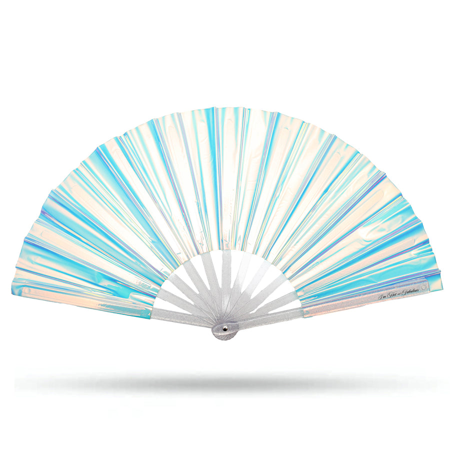 Botanical Rave Fan Rave Hand Fans for Festivals, EDM, and Dancing - I'm Hot and Fabulous