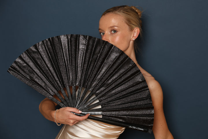 Girl with black sparkle xl fan