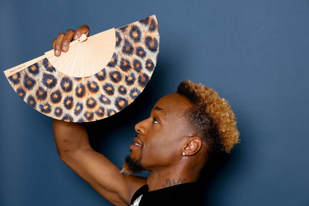 Styling Luxury Leopard Print Hand Fan