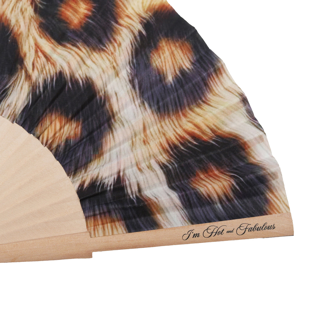 Luxury Leopard Print Hand Fan