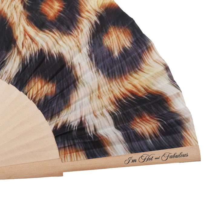 Luxury Leopard Print Hand Fan