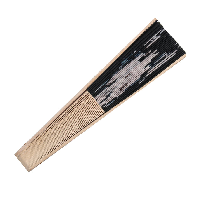 Black Floral Hand Fan