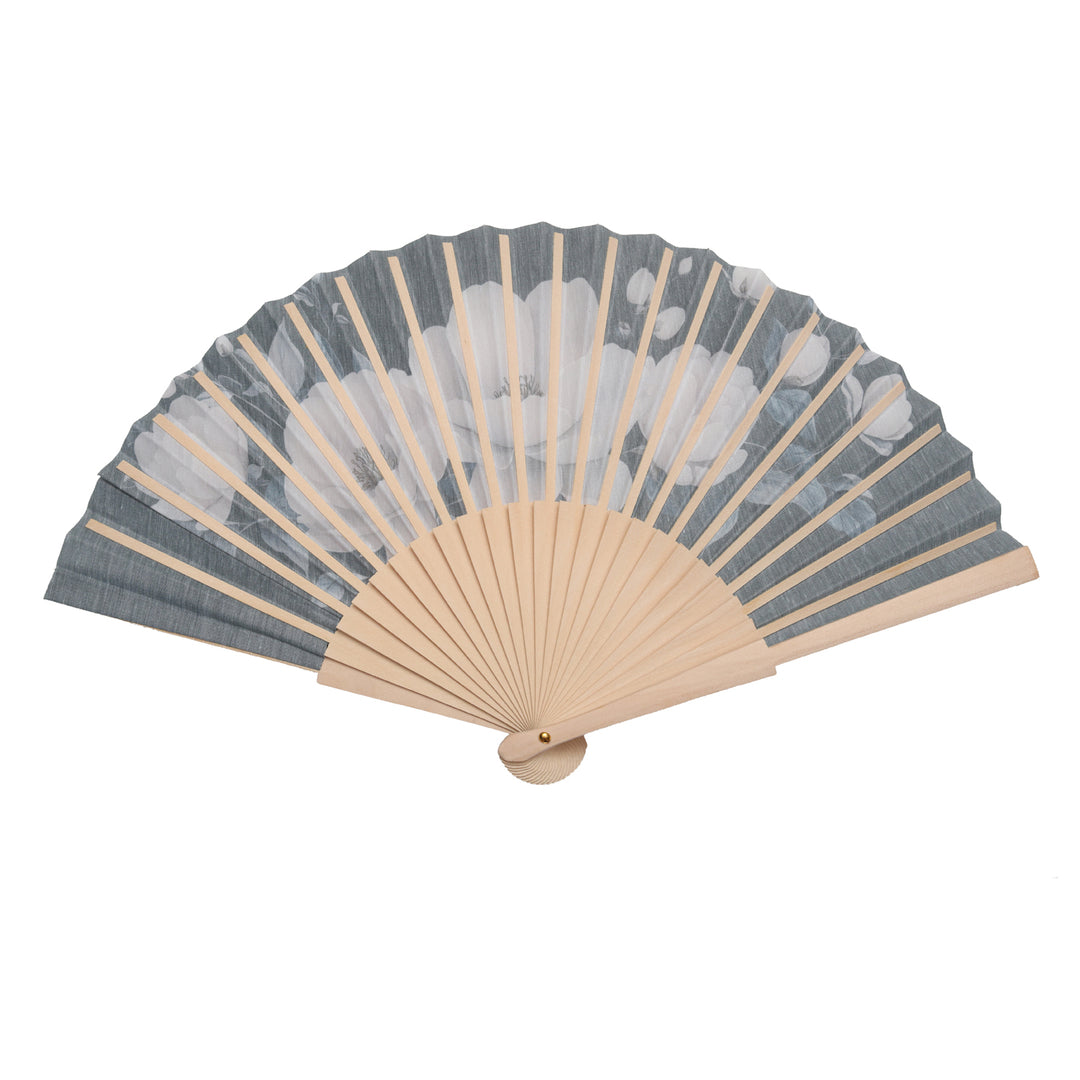 Black Floral Hand Fan