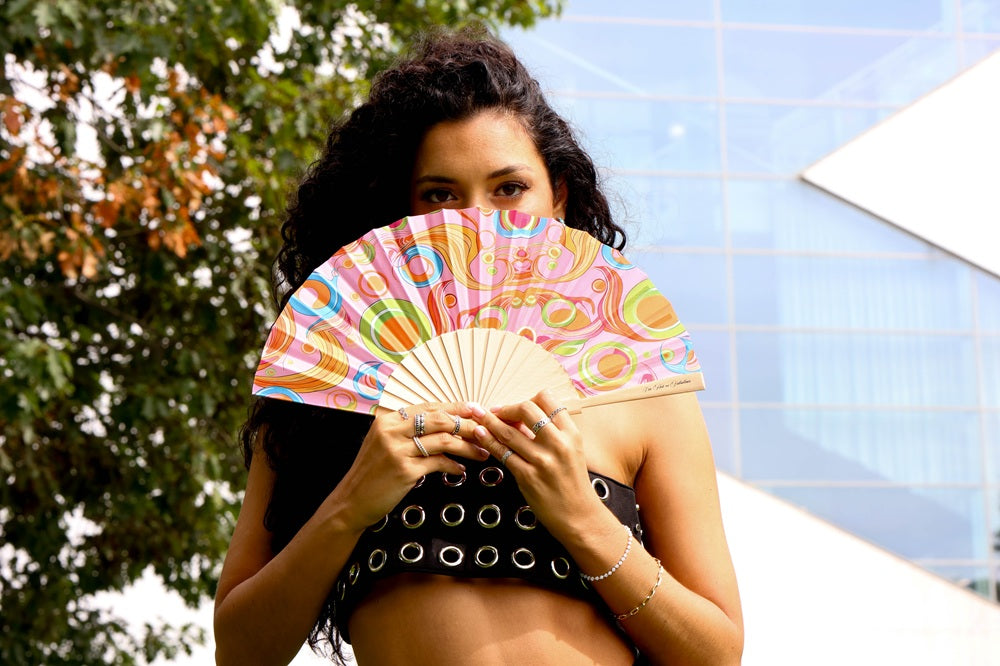 Girl with Beautiful Hand Fan