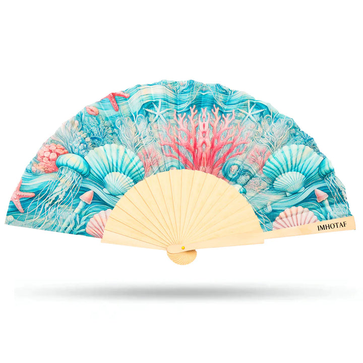 Coral Reef Folding Hand Fan