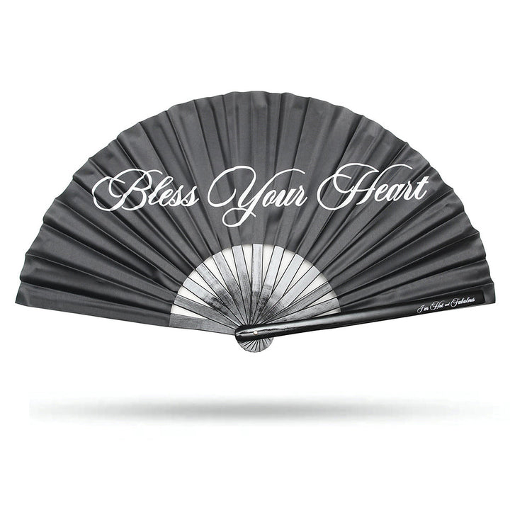 Bless Your Heart XL Hand Fan on a white background
