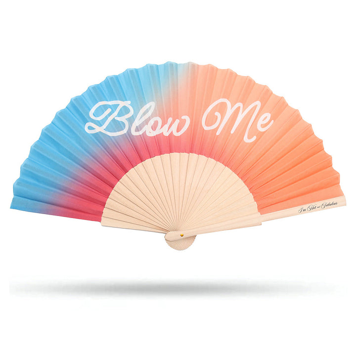 Blow Me Hand Fan on a white background