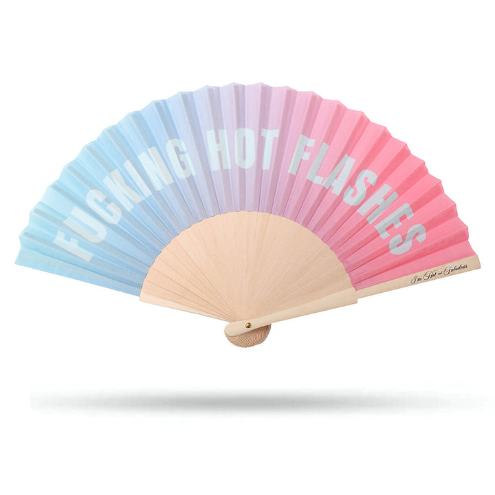 F*cking Hot Flashes Hand Fan on a white background