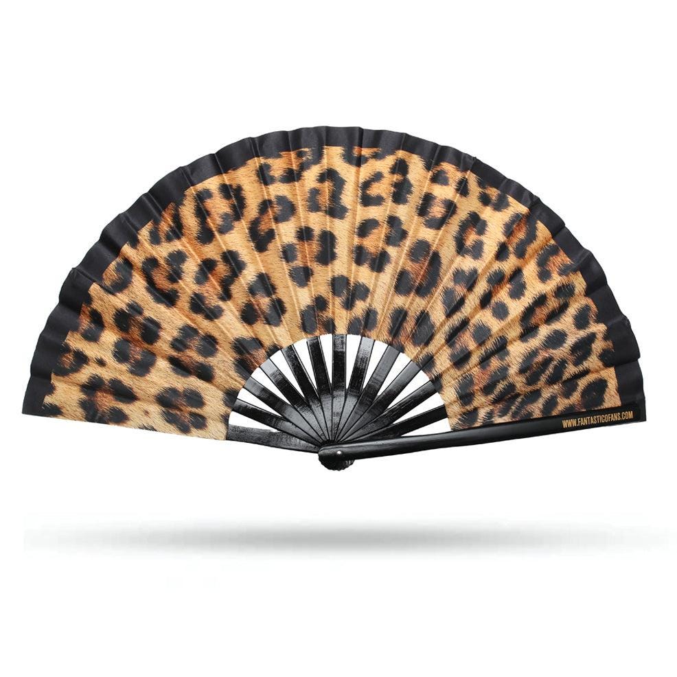 Leopard Print XL Hand Fan