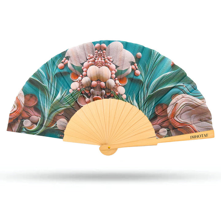 Pebble Oasis Hand Fan