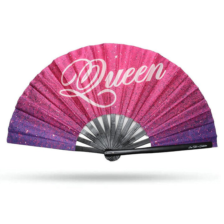 Queen XL Hand Fan on a white background